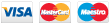 Visa, Mastercard, Maestro icons